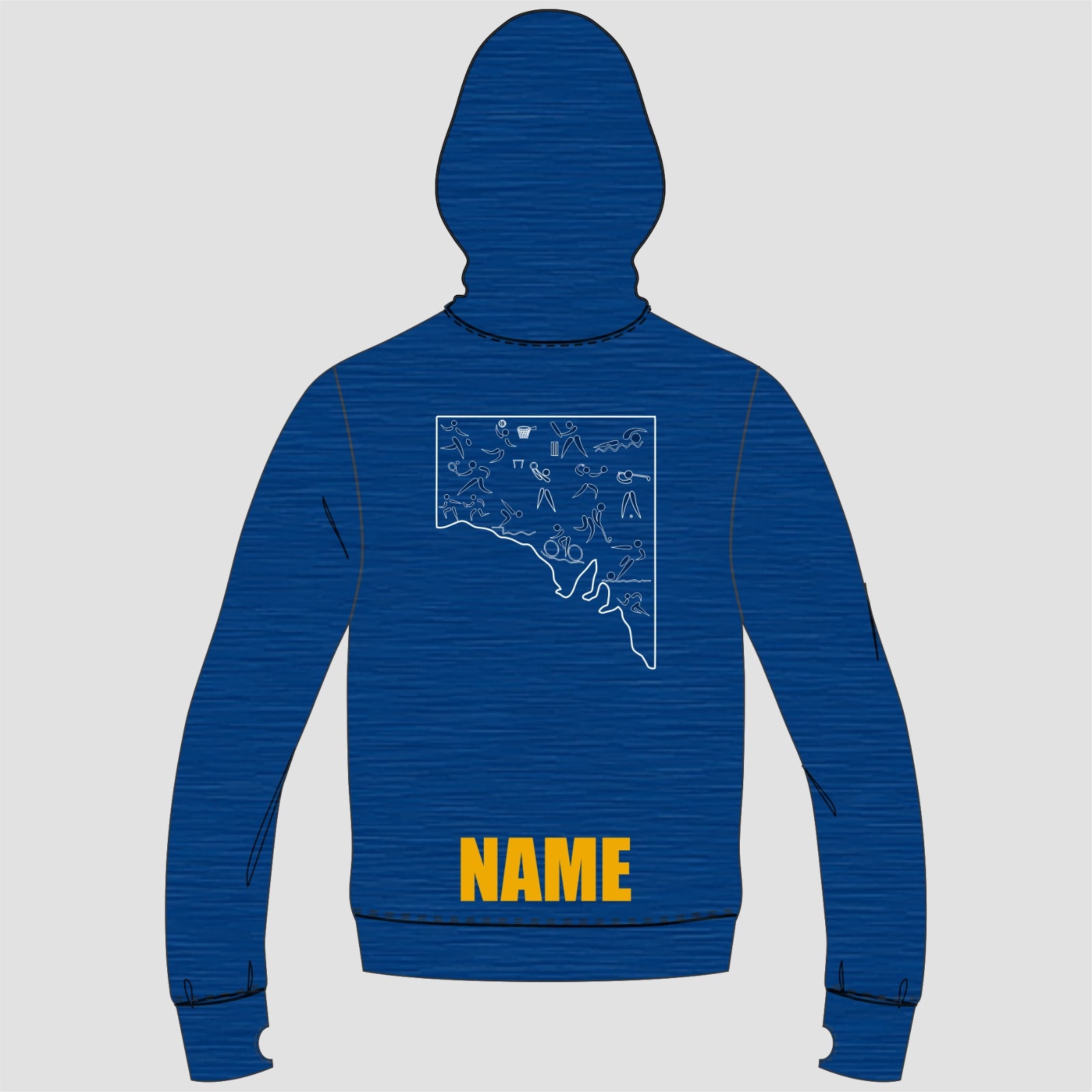 SSSA SWIMMING EVENT HOODIE NAVY RED WH