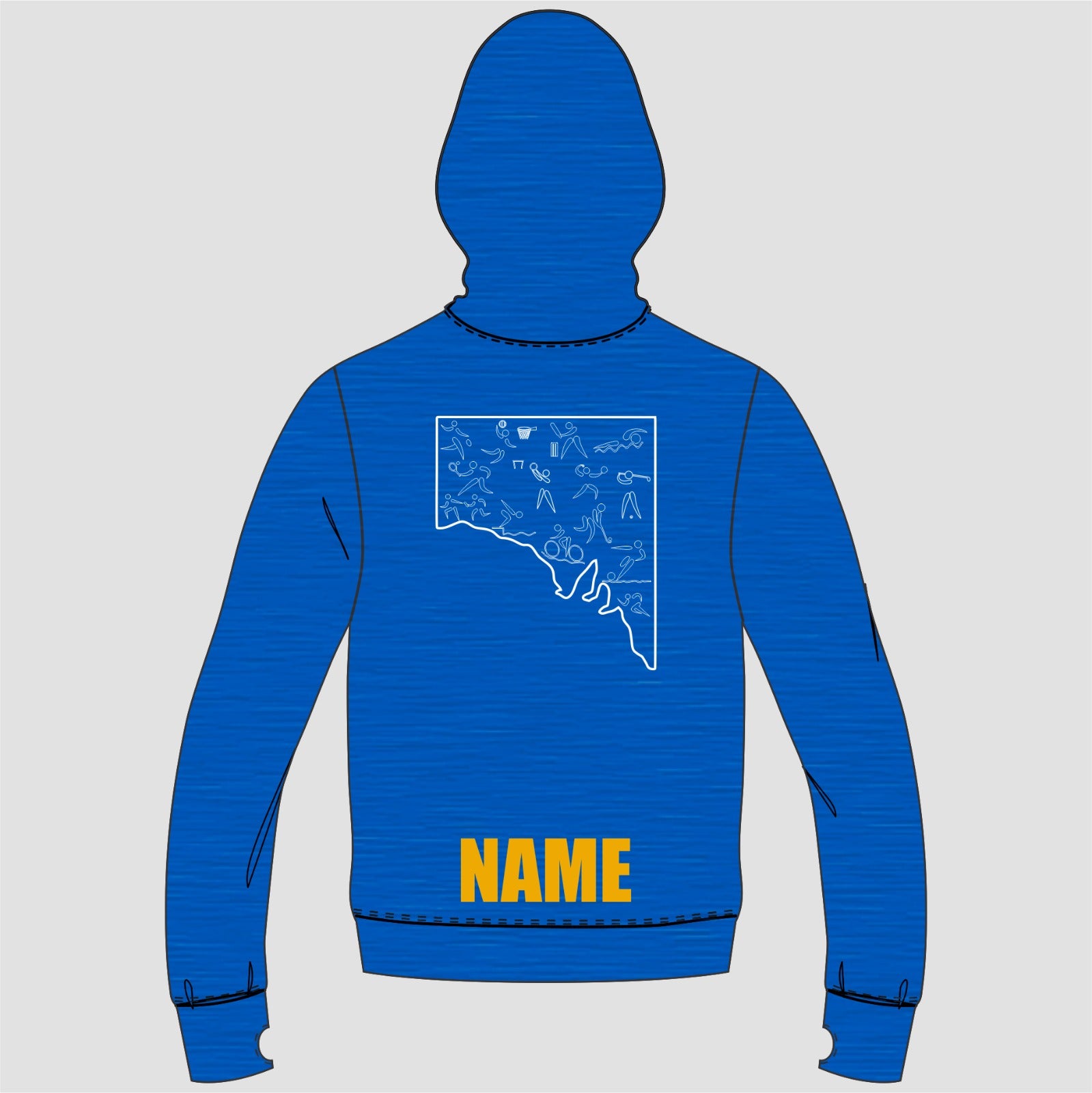 SSSA CROSS COUNTRY EVENT HOODIE ROYAL WH RED (NEW)