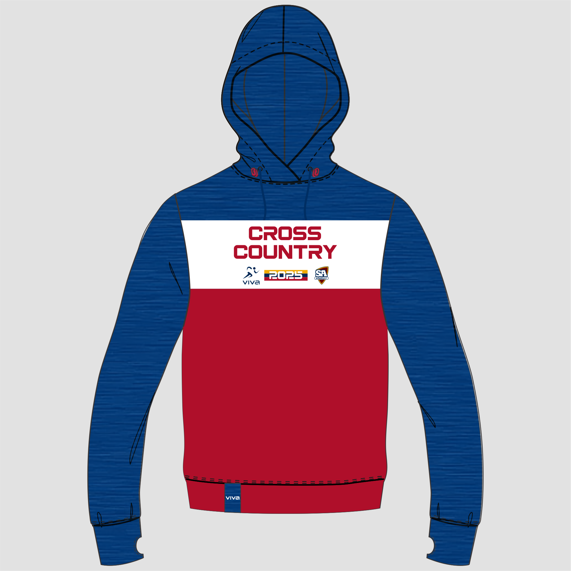 SSSA CROSS COUNTRY EVENT HOODIE NAVY RED WH