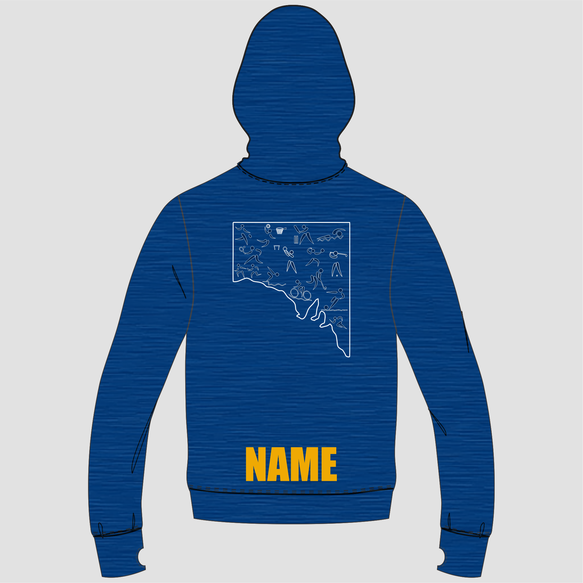 SSSA TENNIS EVENT HOODIE NAVY RED WH
