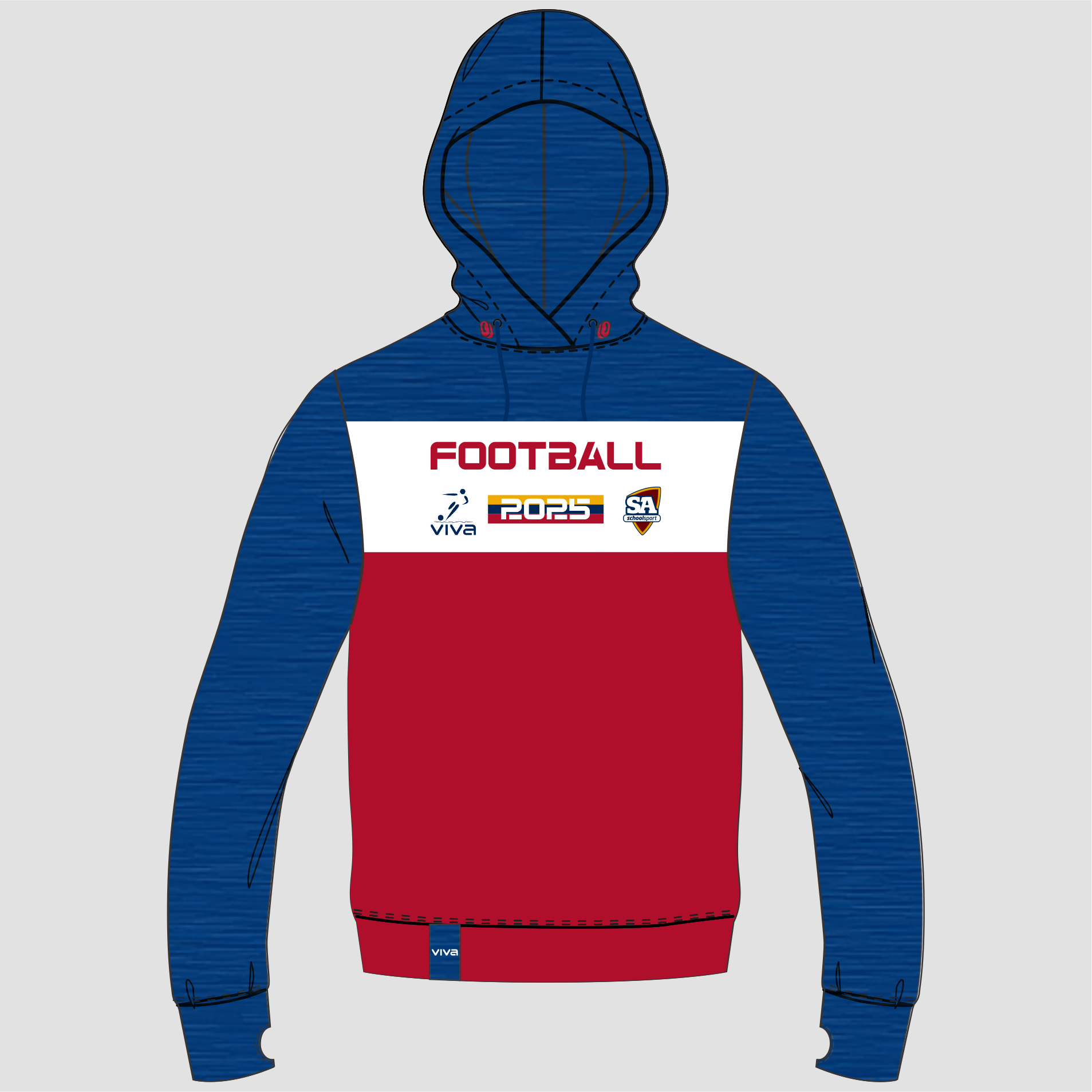 SSSA FOOTBALL EVENT HOODIE NAVY RED WH