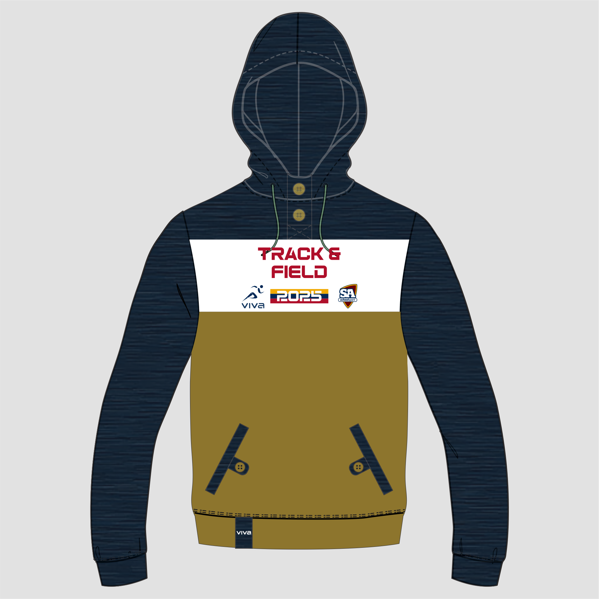 SSSA TRACK & FIELD EVENT HOODIE BEIGE Adults