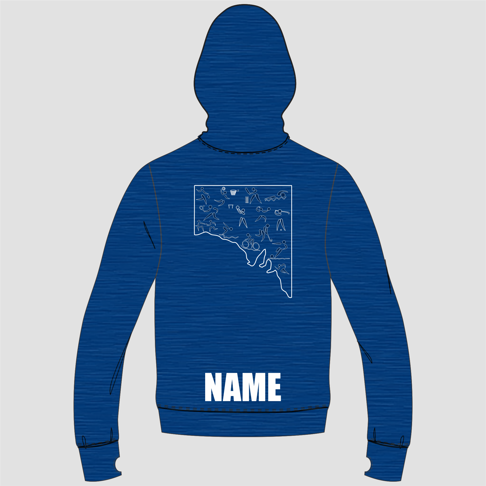 SSSA TRIATHLON EVENT HOODIE NAVY RED WH