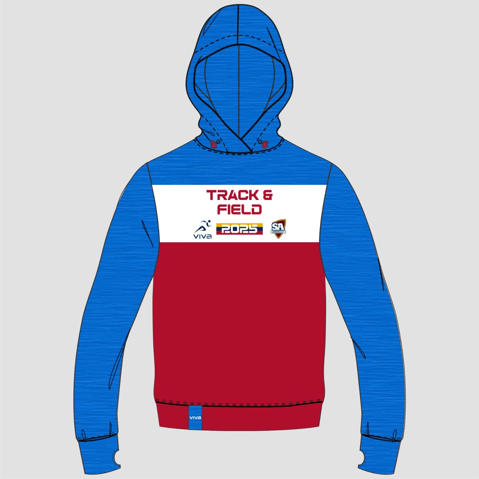 SSSA TRACK & FIELD EVENT HOODIE 2 SKY RED WH
