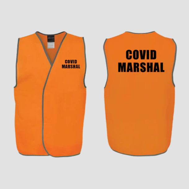 COVID-19 ORANGE MARSHAL HI VIS VESTS (QTY 11+)