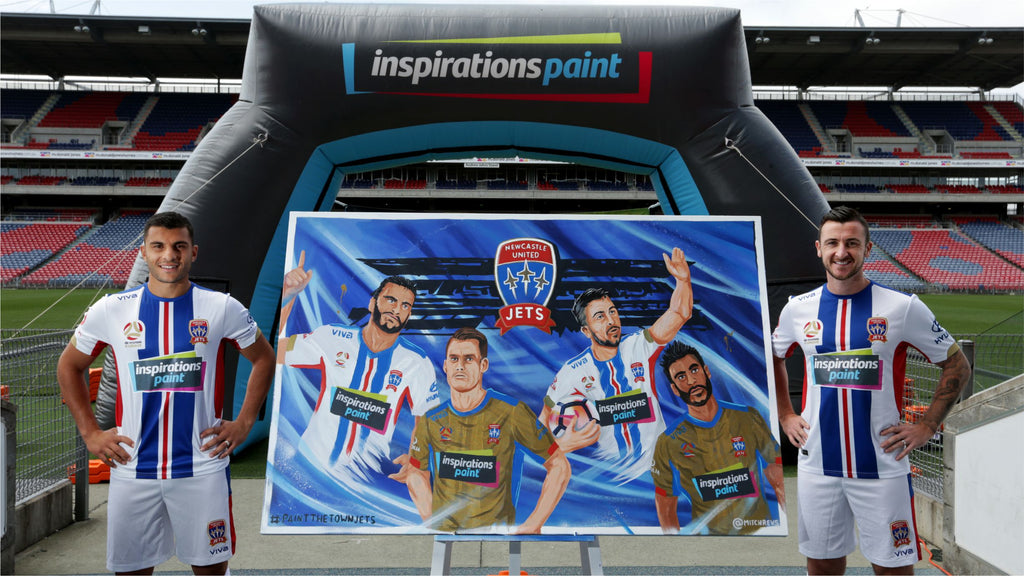 Newcastle Jets team up with Inspirations Paint for the 17/18 season.