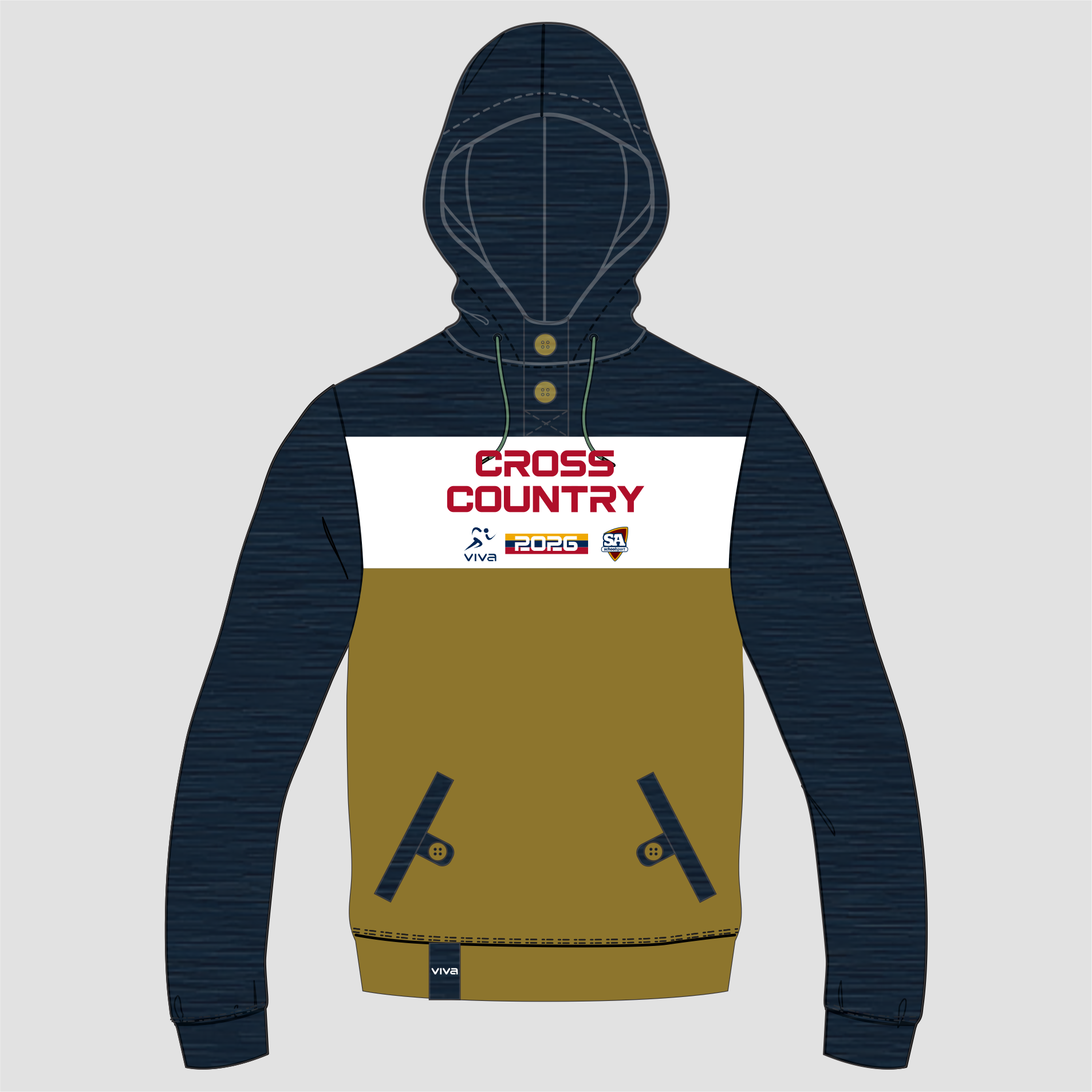 SSSA CROSS COUNTRY EVENT HOODIE BEIGE ADULTS