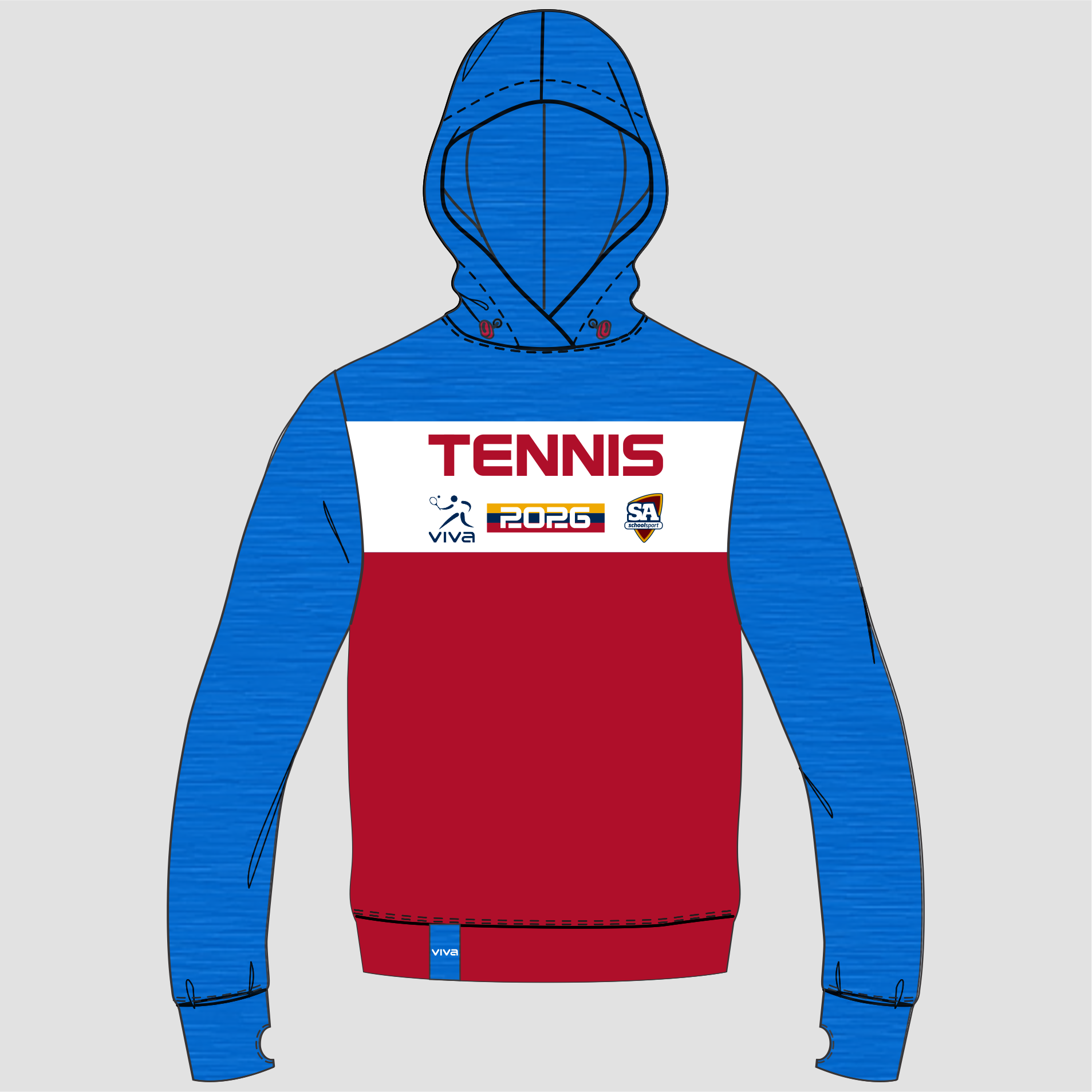 SSSA TENNIS EVENT HOODIE SKY RED